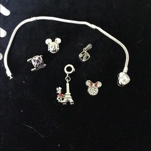 European terms with charm bracelet
